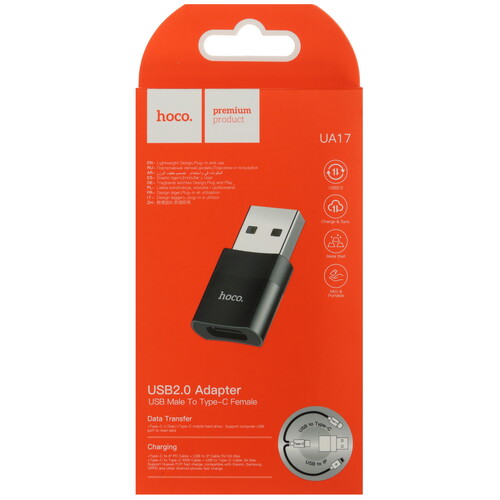 Купить Переходник Hoco USB 2.0 Type-A - USB 2.0 Type-C  5474916. Характеристики, отзывы и цены в Донецке