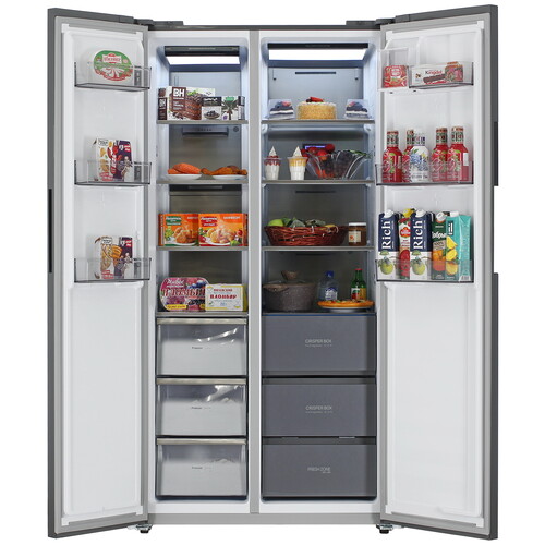 Купить Холодильник Side by Side   Eigen Stark-RF04 серый  9213310. Характеристики, отзывы и цены в Донецке