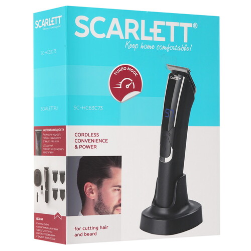 Купить Машинка для стрижки Scarlett SC-HC63C73 черный  9154868. Характеристики, отзывы и цены в Донецке
