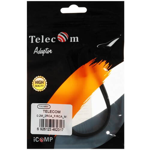 Купить Разветвитель   Telecom RCA - RCA x2 черный  5471368. Характеристики, отзывы и цены в Донецке