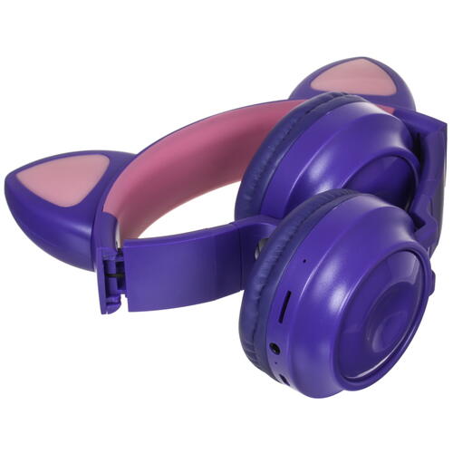 Купить Беспроводные/проводные наушники Qumo Party Cat фиолетовый  4790545. Характеристики, отзывы и цены в Донецке