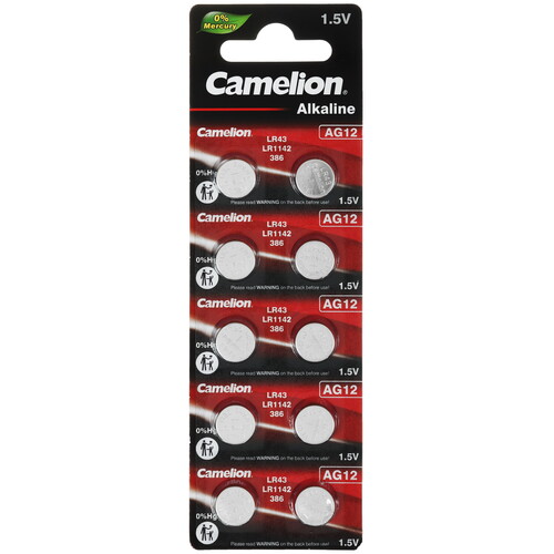 Купить Батарейка Camelion G12 LR43 (AG12/G12/LR1142/386A/186)  9117672. Характеристики, отзывы и цены в Донецке