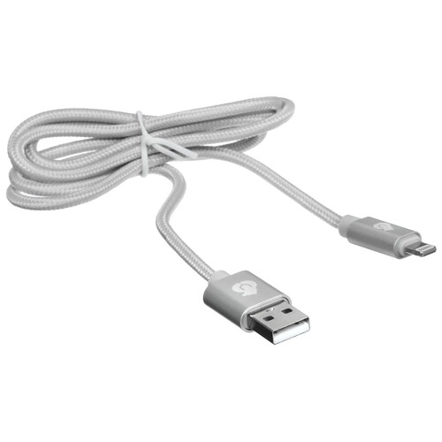 Купить Кабель круглый uBear Lightning 8-pin - USB 2.0 Type-A серебристый 1 м  5466132. Характеристики, отзывы и цены в Донецке