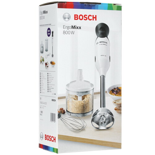 Купить Блендер погружной Bosch ErgoMixx MS6CA4150 белый  8171616. Характеристики, отзывы и цены в Донецке