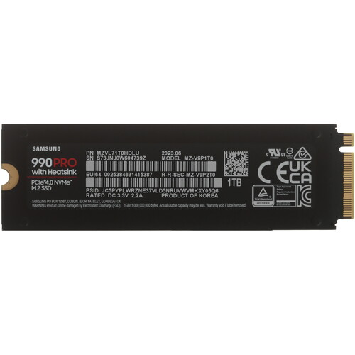 Купить 1000 ГБ M.2 NVMe накопитель Samsung 990 PRO [MZ-V9P1T0CW]  5435710. Характеристики, отзывы и цены в Донецке