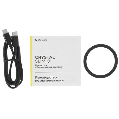 Купить Держатель автомобильный DEPPA Crystal Slim Qi серый  9113413. Характеристики, отзывы и цены в Донецке