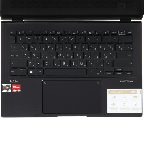 Купить 14" Ноутбук ASUS ZenBook 14 UM3402YA-KP838 черный  5460021. Характеристики, отзывы и цены в Донецке