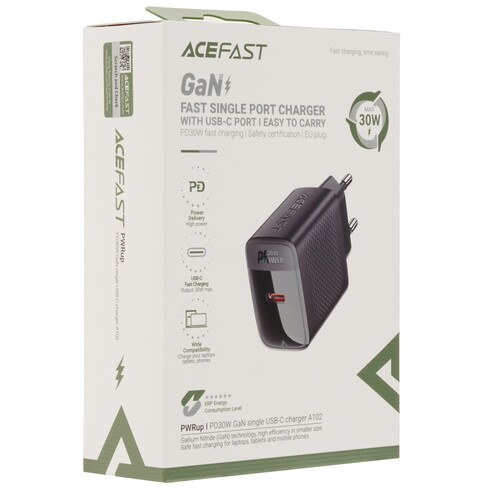 Купить Сетевое зарядное устройство ACEFAST A102 черный  9199705. Характеристики, отзывы и цены в Донецке