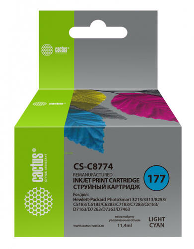 Купить Картридж Cactus CS-C8774 светло-голубой  7974855. Характеристики, отзывы и цены в Донецке
