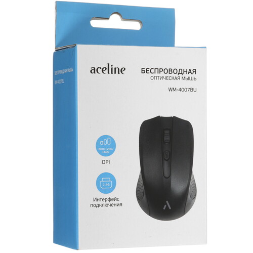 Купить Мышь беспроводная Aceline WM-4007BU  черный  5460304. Характеристики, отзывы и цены в Донецке