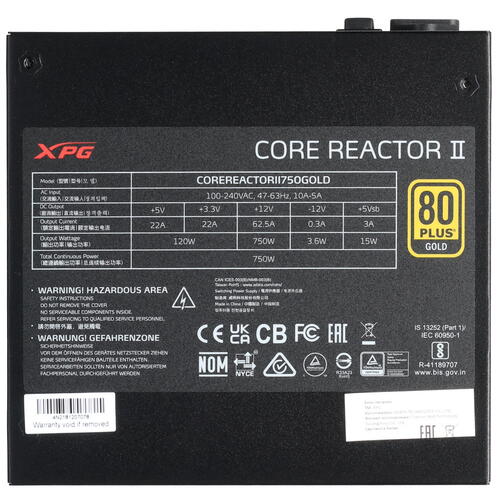 Купить Блок питания ADATA XPG CORE REACTOR II 750 GOLD  5416312. Характеристики, отзывы и цены в Донецке