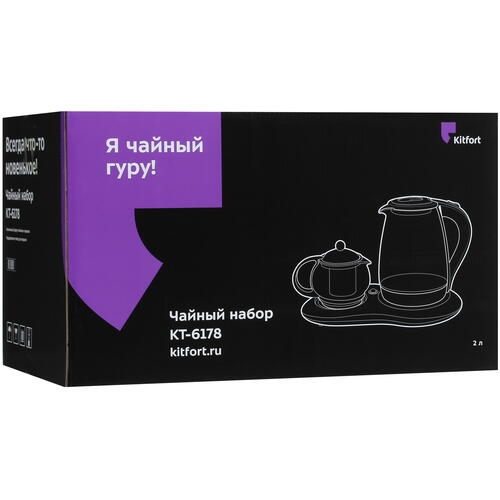 Купить Чайный набор Kitfort КТ-6178 черный  9040864. Характеристики, отзывы и цены в Донецке