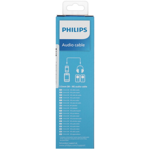 Купить Кабель   Philips jack 3.5 мм - jack 3.5 мм серый  5604556. Характеристики, отзывы и цены в Донецке
