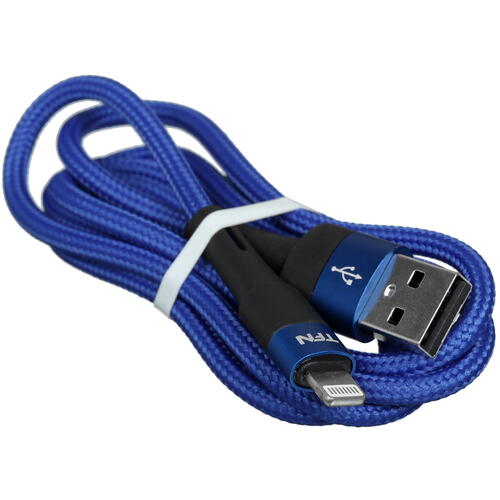 Купить Кабель круглый TFN Lightning 8-pin - USB 2.0 Type-A синий 1.2 м  5465795. Характеристики, отзывы и цены в Донецке