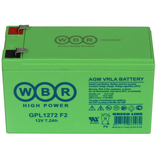 Купить Аккумуляторная батарея для ИБП WBR GPL1272 F2  5416711. Характеристики, отзывы и цены в Донецке