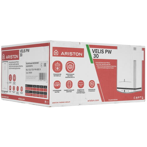 Купить Водонагреватель электрический Ariston VELIS TECH PW ABSE 30  9033239. Характеристики, отзывы и цены в Донецке