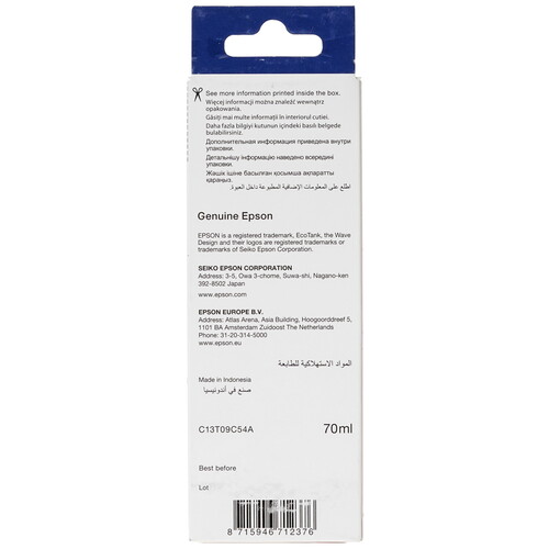 Купить Чернила  Epson 108 (C13T09C54A) светло-голубой  5406712. Характеристики, отзывы и цены в Донецке