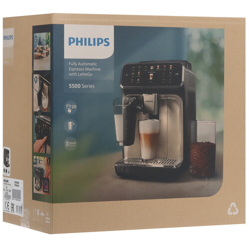 Купить Кофемашина автоматическая Philips LatteGo EP5544/50 серый  9288217. Характеристики, отзывы и цены в Донецке