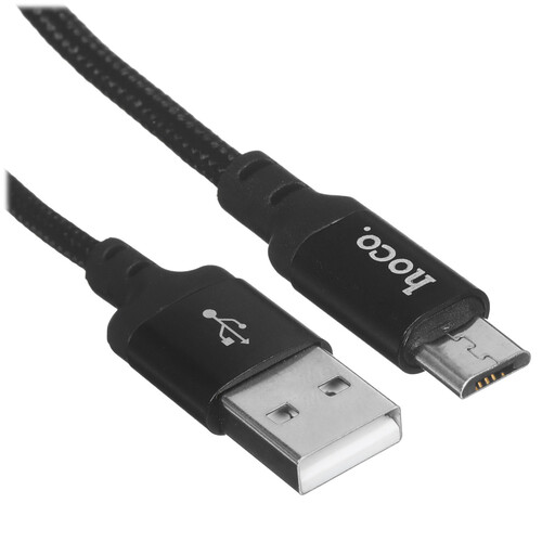 Купить Кабель круглый Hoco micro USB - USB 2.0 Type-A черный 2 м  5470814. Характеристики, отзывы и цены в Донецке