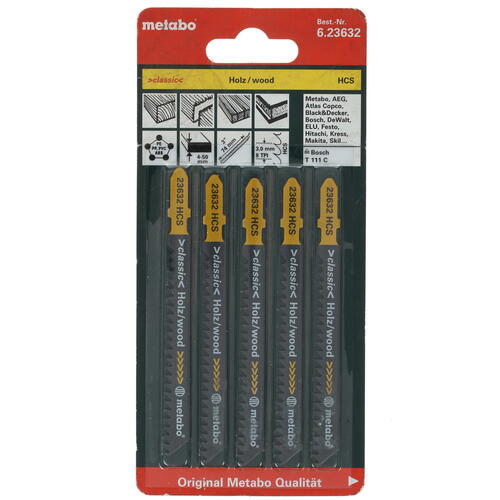 Купить Пилки для лобзика Metabo T111C 623632000  1153589. Характеристики, отзывы и цены в Донецке