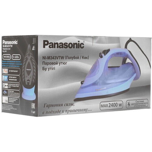 Купить Утюг Panasonic NI-M343VTW голубой  9231758. Характеристики, отзывы и цены в Донецке