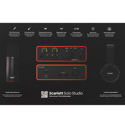 Купить Комплект для звукозаписи Focusrite Scarlett Solo Studio G4  5448214. Характеристики, отзывы и цены в Донецке