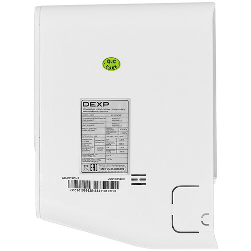 Купить Кондиционер настенный сплит-система DEXP AC-CD9ONF белый  9017832. Характеристики, отзывы и цены в Донецке