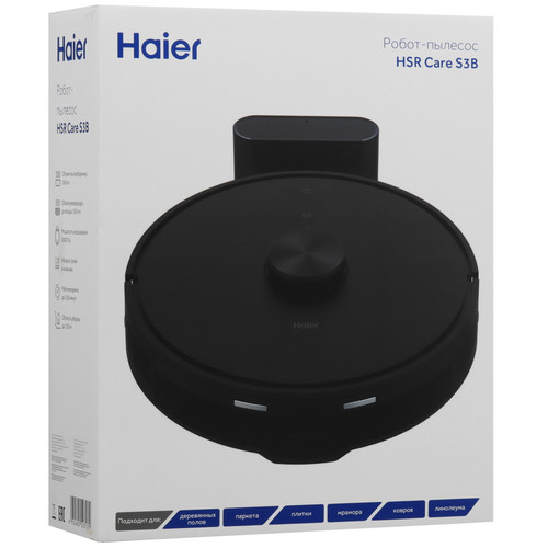 Купить Робот-пылесос Haier HSR Care S3B черный  9237091. Характеристики, отзывы и цены в Донецке
