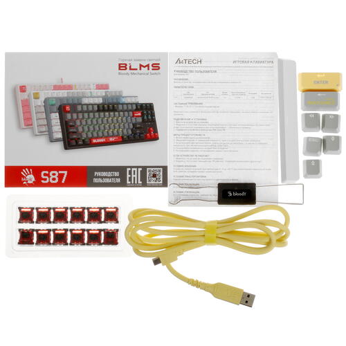 Купить Клавиатура  проводная A4Tech Bloody S87 Energy  5439863. Характеристики, отзывы и цены в Донецке