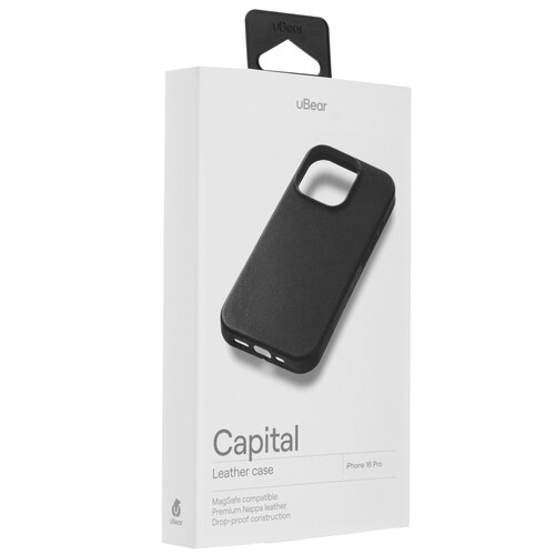 Купить Накладка  uBear Capital Leather Case для Apple iPhone 16 Pro черный  5474382. Характеристики, отзывы и цены в Донецке