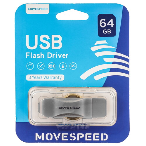 Купить Память USB Flash 64 ГБ Movespeed YSULSP [YSULSP-64G3S]  5498968. Характеристики, отзывы и цены в Донецке