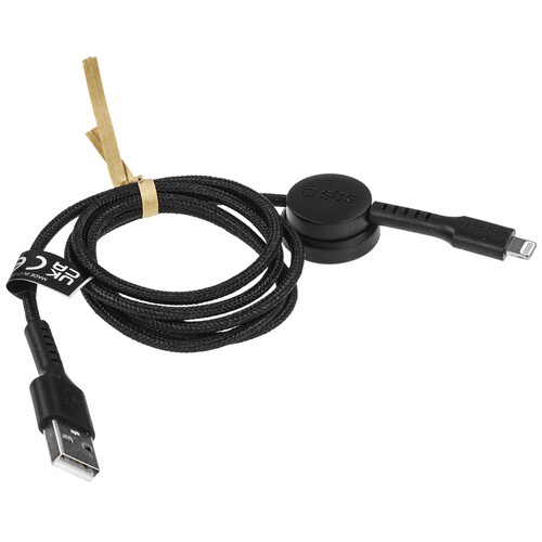 Купить Кабель круглый SBS Lightning 8-pin - USB 2.0 Type-A черный 2 м  5471853. Характеристики, отзывы и цены в Донецке