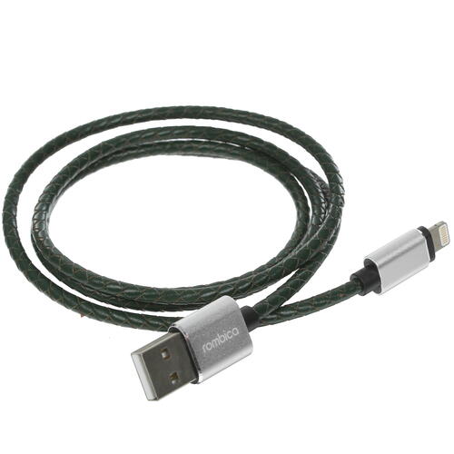 Купить Кабель круглый Rombica Lightning 8-pin MFI - USB 2.0 Type-A зеленый 1 м  5081228. Характеристики, отзывы и цены в Донецке