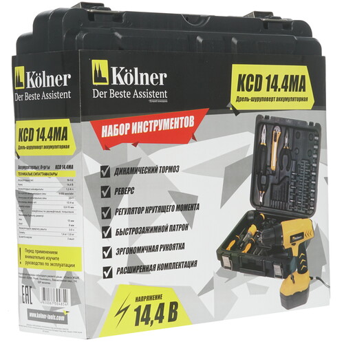 Купить Дрель-шуруповерт Kolner KCD 14.4МА  8140638. Характеристики, отзывы и цены в Донецке