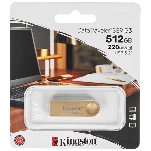 Купить Память USB Flash 512 ГБ Kingston DataTraveler SE9 G3 [DTSE9G3/512GB]  5449053. Характеристики, отзывы и цены в Донецке