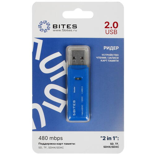 Купить Кард-ридер 5BITES RE2-100  5041834. Характеристики, отзывы и цены в Донецке