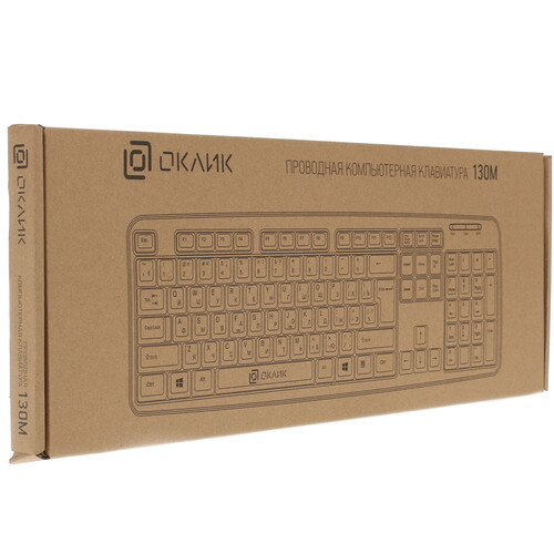 Купить Клавиатура  проводная Oklick 130M  1330170. Характеристики, отзывы и цены в Донецке