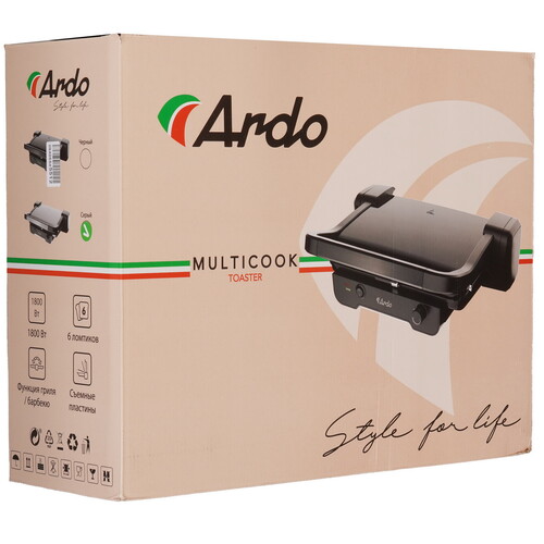 Купить Гриль ARDO TSB618S2 серебристый  9284798. Характеристики, отзывы и цены в Донецке