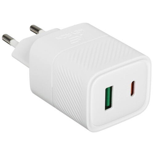 Купить Сетевое зарядное устройство KEYRON K45ACQCPDGaNW белый  9226652. Характеристики, отзывы и цены в Донецке