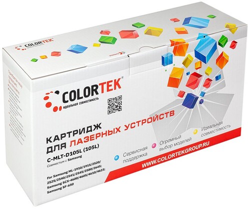 Купить Картридж лазерный Colortek MLT-D105L черный  8157624. Характеристики, отзывы и цены в Донецке