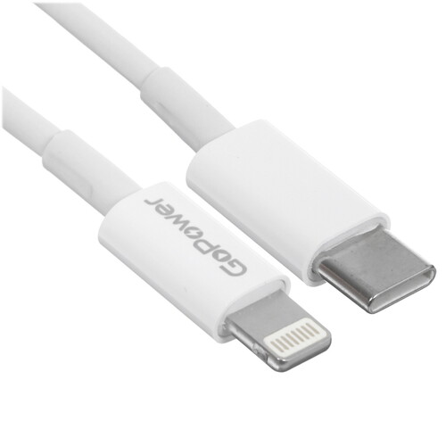 Купить Кабель круглый GoPower Lightning 8-pin - USB Type-C белый 1 м  5479664. Характеристики, отзывы и цены в Донецке