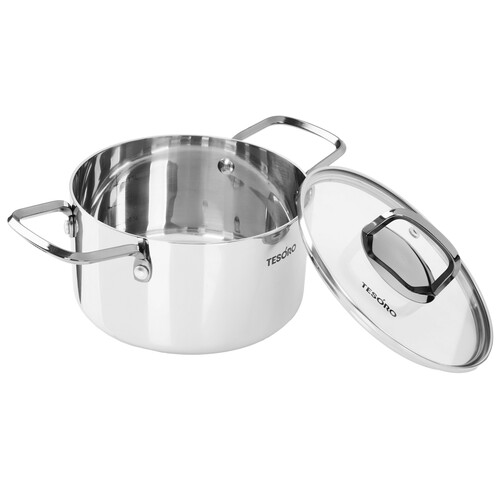 Купить Кастрюля Tesoro Asti КС624 2.4 л 18 см серебристый  9165217. Характеристики, отзывы и цены в Донецке