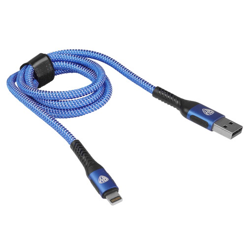 Купить Кабель круглый BY Lightning 8-pin - USB 2.0 Type-A синий 1 м  5482160. Характеристики, отзывы и цены в Донецке