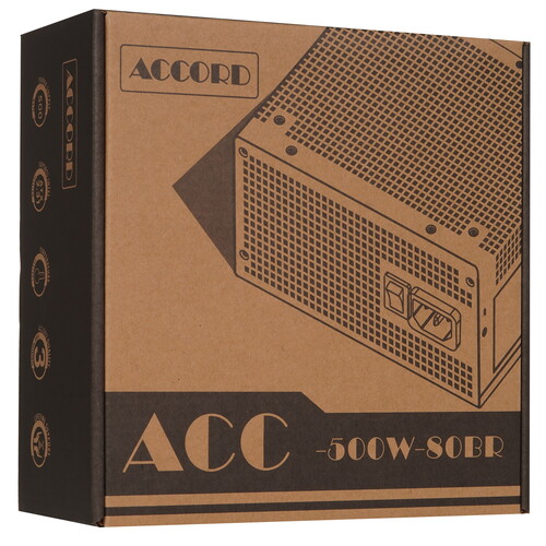 Купить Блок питания Accord ACC-500W-80BR  черный  5614629. Характеристики, отзывы и цены в Донецке