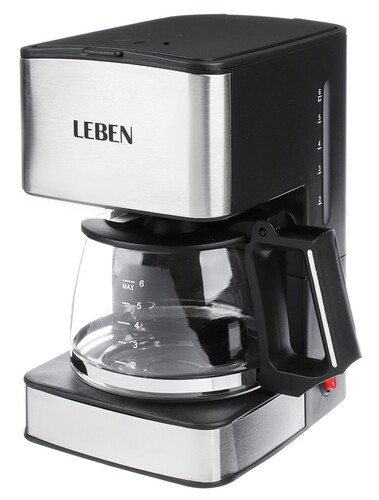 Купить Кофеварка капельная LEBEN 286-027 черный  9937568. Характеристики, отзывы и цены в Донецке