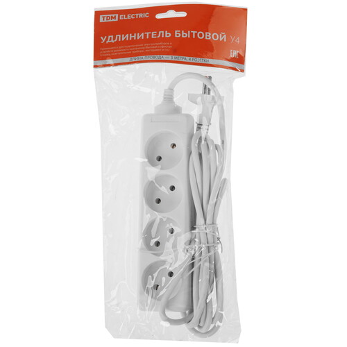 Купить Удлинитель TDM ELECTRIC SQ1303-0211 белый  9277125. Характеристики, отзывы и цены в Донецке