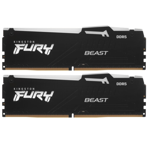 Купить Оперативная память Kingston FURY Beast Black RGB [KF560C30BBEAK2-64] 64 ГБ  5617394. Характеристики, отзывы и цены в Донецке