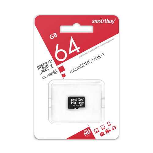Купить Карта памяти Smartbuy microSDXC 64 ГБ [SB64GBSDCL10-00]  1325168. Характеристики, отзывы и цены в Донецке