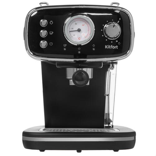 Купить Кофеварка рожковая Kitfort KT-736 черный  8189882. Характеристики, отзывы и цены в Донецке