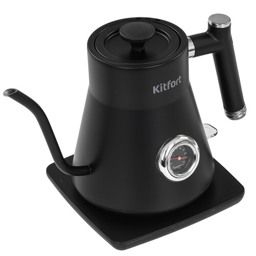 Купить Электрочайник для кофе Kitfort КТ-6760 черный  9242927. Характеристики, отзывы и цены в Донецке